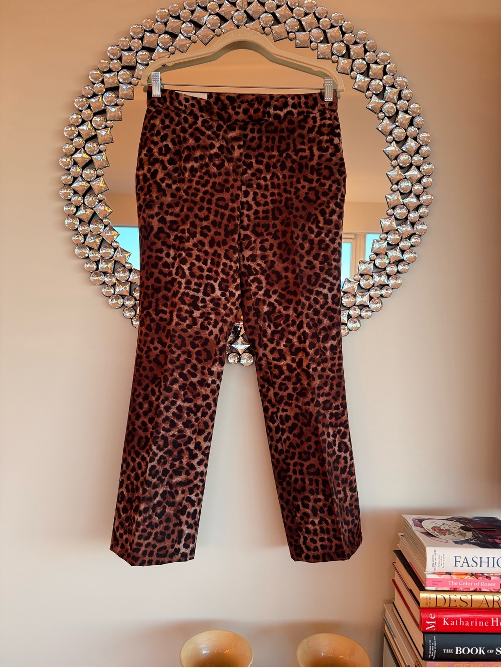 Leopard Print Women's Pants - Brown Animal Print